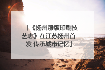 《扬州雕版印刷技艺志》在江苏扬州首发 传承城市记忆