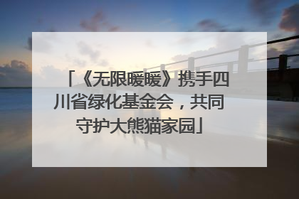 《无限暖暖》携手四川省绿化基金会，共同守护大熊猫家园