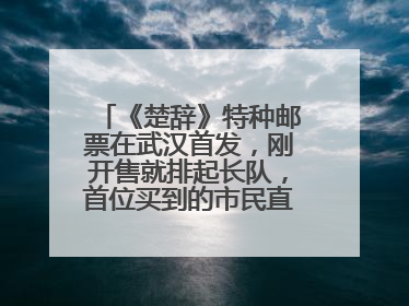 《楚辞》特种邮票在武汉首发，刚开售就排起长队，首位买到的市民直呼激动
