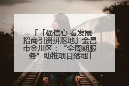 「强信心 看发展·招商引资拼落地」金昌市金川区：“全周期服务”助推项目落地