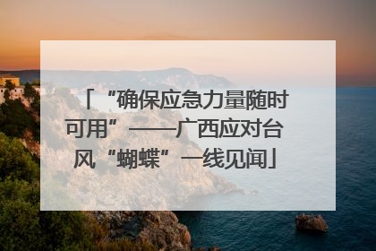 “确保应急力量随时可用”——广西应对台风“蝴蝶”一线见闻