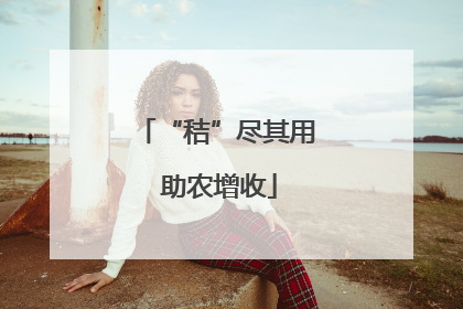 “秸”尽其用 助农增收