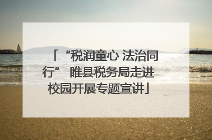“税润童心 法治同行” 睢县税务局走进校园开展专题宣讲