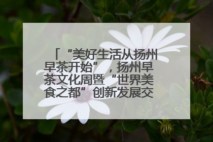 “美好生活从扬州早茶开始”，扬州早茶文化周暨“世界美食之都”创新发展交流活动启幕