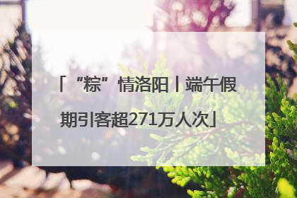 “粽”情洛阳丨端午假期引客超271万人次