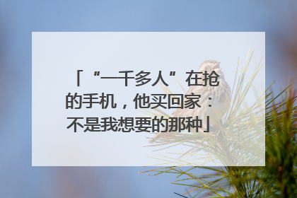“一千多人”在抢的手机，他买回家：不是我想要的那种