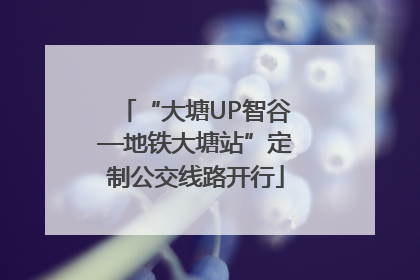 “大塘UP智谷—地铁大塘站”定制公交线路开行