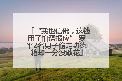 “我也信佛，这钱用了怕遭报应” 罗平2名男子偷走功德箱却一分没敢花