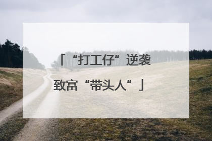 “打工仔”逆袭致富“带头人”