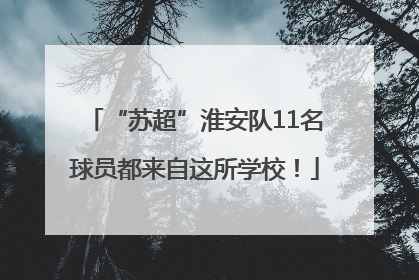 “苏超”淮安队11名球员都来自这所学校！