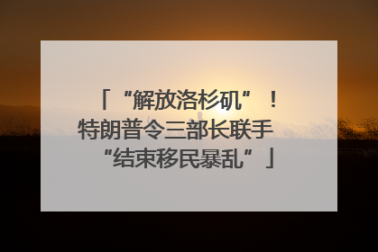 “解放洛杉矶”！特朗普令三部长联手“结束移民暴乱”