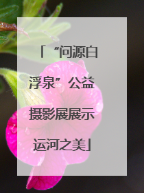 “问源白浮泉”公益摄影展展示运河之美