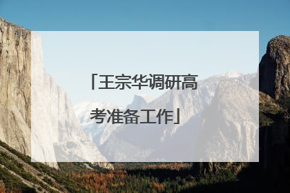王宗华调研高考准备工作