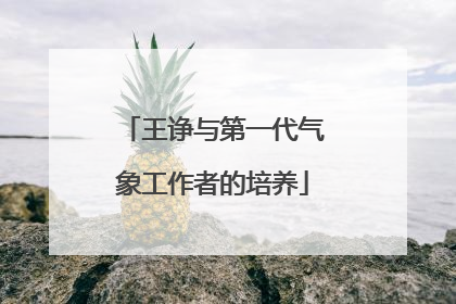 王诤与第一代气象工作者的培养