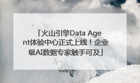 火山引擎Data Agent体验中心正式上线！企业级AI数据专家触手可及