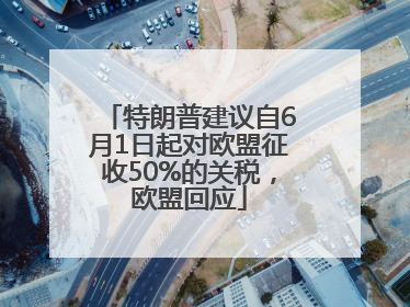 特朗普建议自6月1日起对欧盟征收50%的关税，欧盟回应