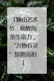 狮山艺术节：唤醒角落生命力，“万物有灵”惊艳亮相