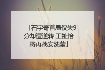 石宇奇首局仅失9分却遭逆转 王祉怡将再战安洗莹