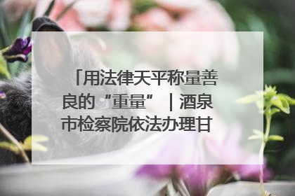 用法律天平称量善良的“重量”｜酒泉市检察院依法办理甘肃首例社区矫正对象见义勇为减刑案