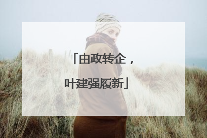 由政转企，叶建强履新