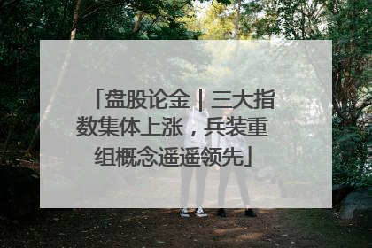 盘股论金｜三大指数集体上涨，兵装重组概念遥遥领先