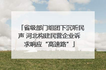 省级部门组团下沉听民声 河北构建民营企业诉求响应“高速路”