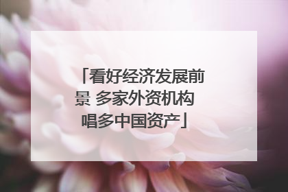 看好经济发展前景 多家外资机构唱多中国资产