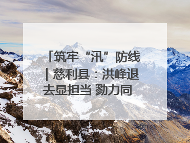 筑牢“汛”防线｜慈利县：洪峰退去显担当 勠力同心启新篇