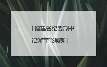 福建省纪委副书记游宇飞履新