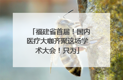 福建省首届！国内医疗大咖齐聚这场学术大会！只为