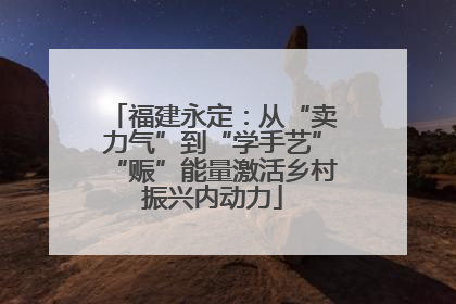 福建永定：从“卖力气”到“学手艺”“赈”能量激活乡村振兴内动力