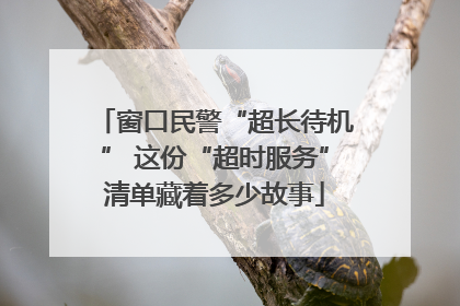 窗口民警“超长待机” 这份“超时服务”清单藏着多少故事