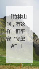 竹林山间，有这样一群平安“守望者”