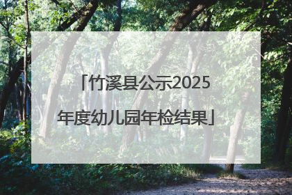 竹溪县公示2025年度幼儿园年检结果