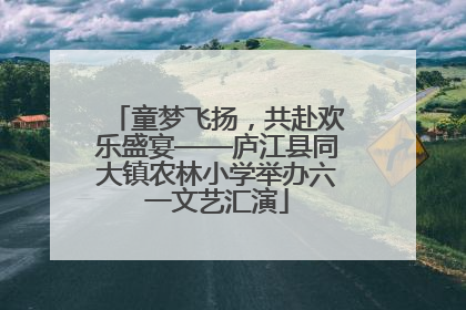 童梦飞扬，共赴欢乐盛宴——庐江县同大镇农林小学举办六一文艺汇演