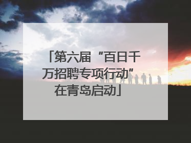 第六届“百日千万招聘专项行动”在青岛启动