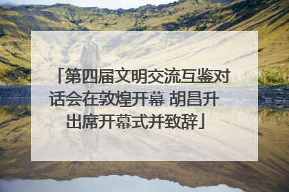 第四届文明交流互鉴对话会在敦煌开幕 胡昌升出席开幕式并致辞