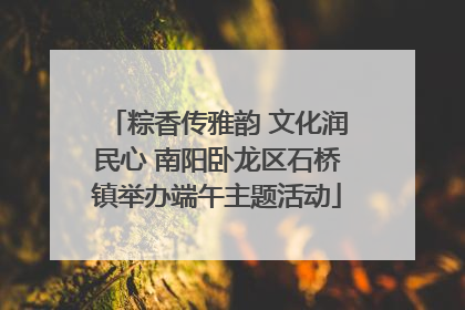 粽香传雅韵 文化润民心 南阳卧龙区石桥镇举办端午主题活动