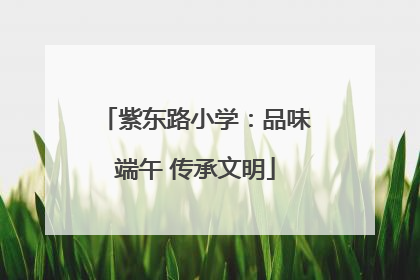 紫东路小学：品味端午 传承文明