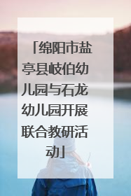 绵阳市盐亭县岐伯幼儿园与石龙幼儿园开展联合教研活动