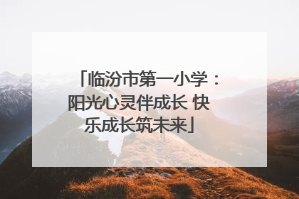 临汾市第一小学：阳光心灵伴成长 快乐成长筑未来