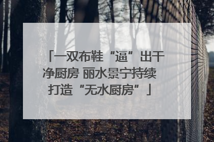一双布鞋“逼”出干净厨房 丽水景宁持续打造“无水厨房”