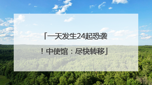 一天发生24起恐袭！中使馆：尽快转移