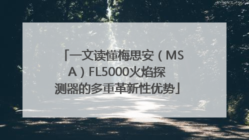 一文读懂梅思安（MSA）FL5000火焰探测器的多重革新性优势