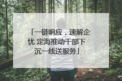 一链响应，速解企忧 定海推动干部下沉一线送服务