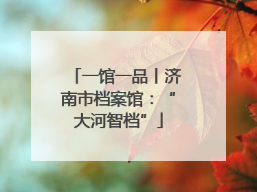 一馆一品丨济南市档案馆：“大河智档”