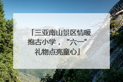 三亚南山景区情暖抱古小学，“六一”礼物点亮童心