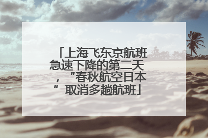 上海飞东京航班急速下降的第二天，“春秋航空日本”取消多趟航班