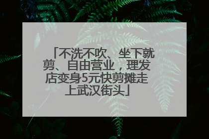 不洗不吹、坐下就剪、自由营业，理发店变身5元快剪摊走上武汉街头