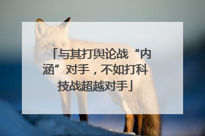 与其打舆论战“内涵”对手，不如打科技战超越对手